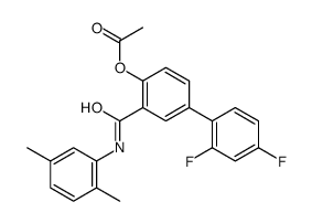 [4-(2,4-difluorophenyl)-2-[(2,5-dimethylphenyl)carbamoyl]phenyl] acetate Structure