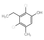Phenol,2,4-dichloro-3-ethyl-5-methyl- Structure