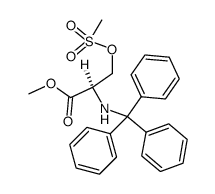 methyl O-(methylsulfonyl)-N-trityl-D-serinate Structure