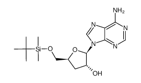 5'-O-tert-butyldimethylsilyl-3'-deoxyadenosine结构式
