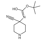 4-N-Boc-氨基-4-氰基哌啶结构式