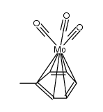 (η6-C6H5CH3)Mo(CO)3 Structure