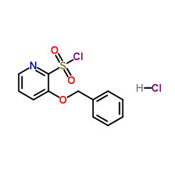 3-(Benzyloxy)-2-pyridinesulfonyl chloride hydrochloride (1:1) Structure
