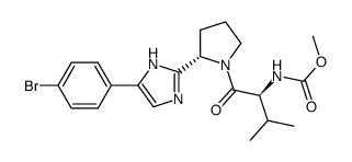 ((S)-1-((S)-2-(4-(4-溴苯基)-1H-咪唑基)吡啶基)-3甲基-1-氧杂丁基氨基甲酸甲酯结构式