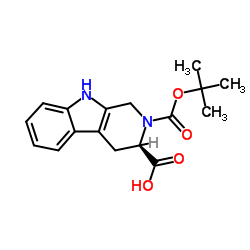 N-BOC-D-1,2,3,4-四氢-BETA-咔啉-3-甲酸结构式