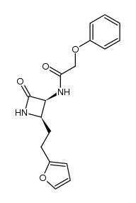 N-((2R,3S)-2-(2-(furan-2-yl)ethyl)-4-oxoazetidin-3-yl)-2-phenoxyacetamide Structure