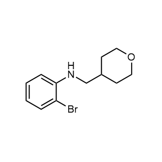 2-溴-N-((四氢-2H-吡喃-4-基)甲基)苯胺结构式