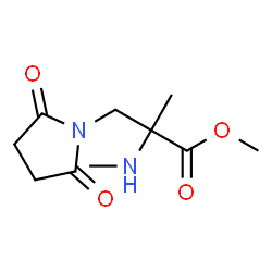 3-(2,5-二氧代吡咯烷-1-基)-2-甲基-2-(甲氨基)丙酸甲酯结构式