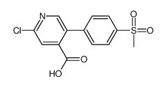 2-chloro-5-(4-methylsulfonylphenyl)pyridine-4-carboxylic acid Structure