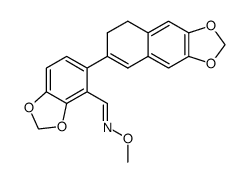 6-(3,4-dihydro-6,7-methylenedioxy-2-naphthyl)-2,3-methylenedioxybenzaldehyde O-methyloxime结构式