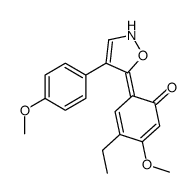 KRIBB3(5-(5-乙基-2-羟基-4-甲氧基苯基)-4-(4-甲氧基苯基)异恶唑)结构式