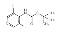 (3,5-二氟吡啶-4-基)氨基甲酸叔丁酯结构式