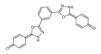 4-[5-[3-[2-(4-oxocyclohexa-2,5-dien-1-ylidene)-3H-1,3,4-oxadiazol-5-yl]phenyl]-3H-1,3,4-oxadiazol-2-ylidene]cyclohexa-2,5-dien-1-one Structure