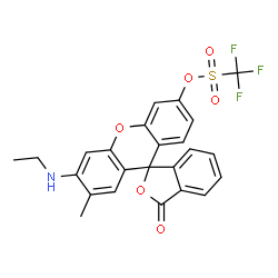 3’-(Ethylamino)-2’-Methyl-3-Oxo-3H-Spiro[Isobenzofuran-1,9’-Xanthen]-6’-Yl Trifluoromethanesulfonate Structure