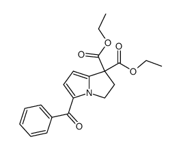 diethyl 5-benzoyl-1,2-dihydro-3H-pyrrolo[1,2-a]pyrrole-1,1-dicarboxylate结构式