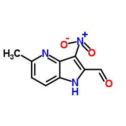 5-Methyl-3-nitro-1H-pyrrolo[3,2-b]pyridine-2-carbaldehyde Structure