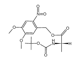 N-Boc-L-alanine (4,5-dimethoxy-2-nitro)benzyl ester Structure