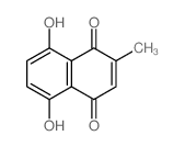 1,4-Naphthalenedione,5,8-dihydroxy-2-methyl- Structure