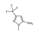 2-甲基-5-三氟甲基-2H-吡唑-3-基胺结构式