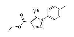 5-氨基-1-(对甲基苯基)吡唑-4-甲酸乙酯结构式