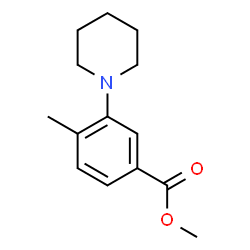 4-METHYL-3-PIPERIDIN-1-YL-BENZOIC ACID METHYL ESTER Structure