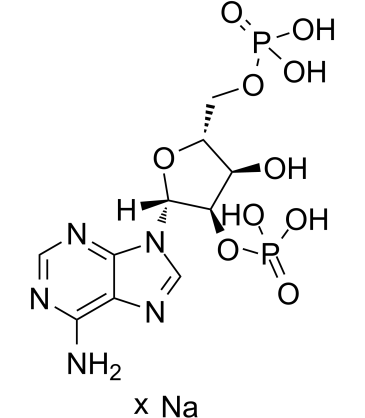 Adenosine 2',5'-diphosphate sodium Structure