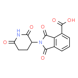 2-(2,6-二氧代哌啶-3-基)-1,3-二氧代异吲哚啉-4-羧酸结构式