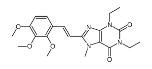 1,3-diethyl-7-methyl-8-[(E)-2-(2,3,4-trimethoxyphenyl)ethenyl]purine-2,6-dione Structure