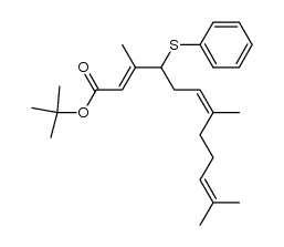 tert-butyl 3,7,11-trimethyl-4-(phenylthio)dodeca-2E,6Z,10-trienoate结构式