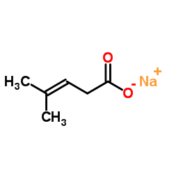 4-Methylpent-3-enoic acid, sodium salt Structure