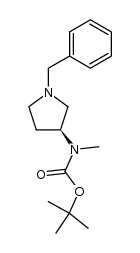 (S)-1-benzyl-3-[[N-(t-butoxycarbonyl)]-N-methylamino]pyrrolidine Structure