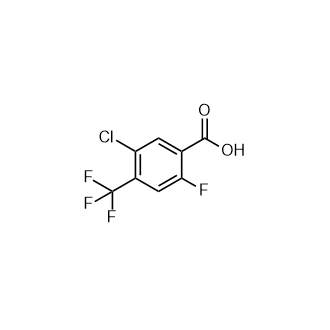 5-氯-2-氟-4-(三氟甲基)苯甲酸结构式