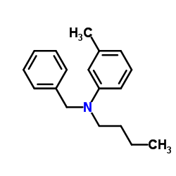 N-正丁基-N-苄基间甲苯胺结构式