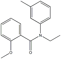 N-乙基-2-甲氧基-N-(3-甲基苯基)苯甲酰胺结构式