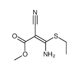 methyl 3-amino-2-cyano-3-ethylsulfanylprop-2-enoate Structure