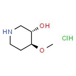 反式-4-甲氧基哌啶-3-醇盐酸盐结构式