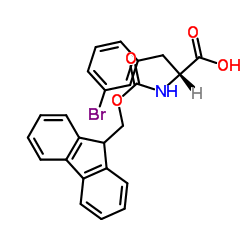 Fmoc-D-3-溴苯丙氨酸结构式