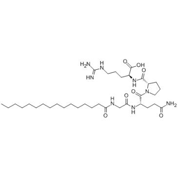 Palmitoyl Tetrapeptide-7 structure
