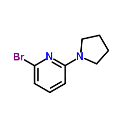 2-溴-6-(吡咯啉-1-基)砒啶结构式