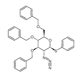 2-azido-2-deoxy-3,4,6-tri-O-benzyl-1-phenylthio-β-D-glucopyranoside Structure