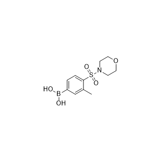 (3-甲基-4-(吗啉代磺酰基)苯基)硼酸结构式