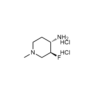 (3S,4S)-3-氟-1-甲基哌啶-4-胺二盐酸盐结构式