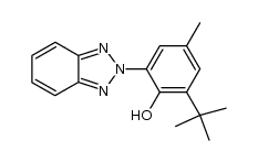 2-(2-hydroxy-3-tert-butyl-5-methylphenyl)-2H-benzotriazole结构式