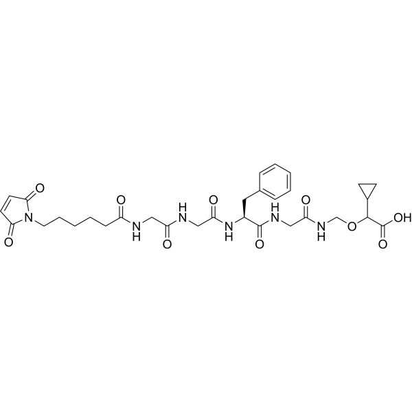 MC-GGFG-NH-CH2-O-CH2-cyclopropane-COOH结构式