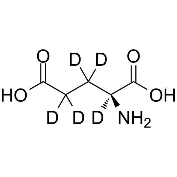 L-谷氨酸-d5结构式