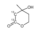 甲瓦龙酸内酯-1,2-13C2结构式