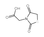 2-(2,4-二氧代噻唑烷-3-基)乙酸结构式