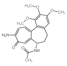 Acetamide,N-[(7S)-10-amino-5,6,7,9-tetrahydro-1,2,3-trimethoxy-9-oxobenzo[a]heptalen-7-yl]-结构式