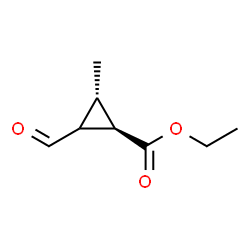 Cyclopropanecarboxylic acid, 2-formyl-3-methyl-, ethyl ester, (1R,3S)-rel- (9CI)结构式