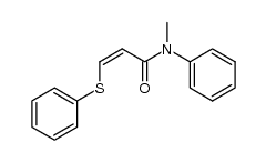 cis-N-methyl-N-phenyl-3-(phenylsulfanyl)acrylamide结构式